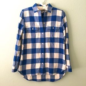 Madewell ex boyfriend Plaid Flannel Shirt
